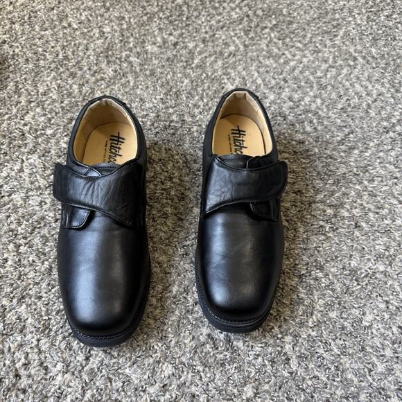 Hitchcock Men Black Moc Monk Strap Comfort Walking Shoes Loafers 9.5 6E Leather - Picture 13 of 13